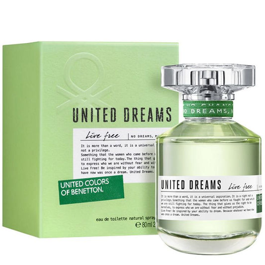 Perfume Benetton Dreams Live free Eau De Toilette 80ml - Mujer